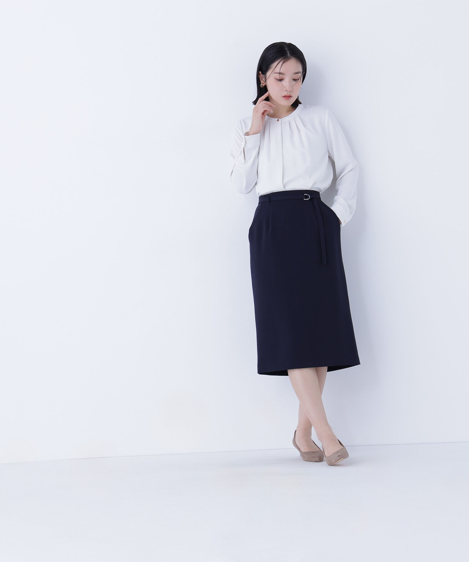  「フロントタックブラウス」|シャツ・ブラウス|