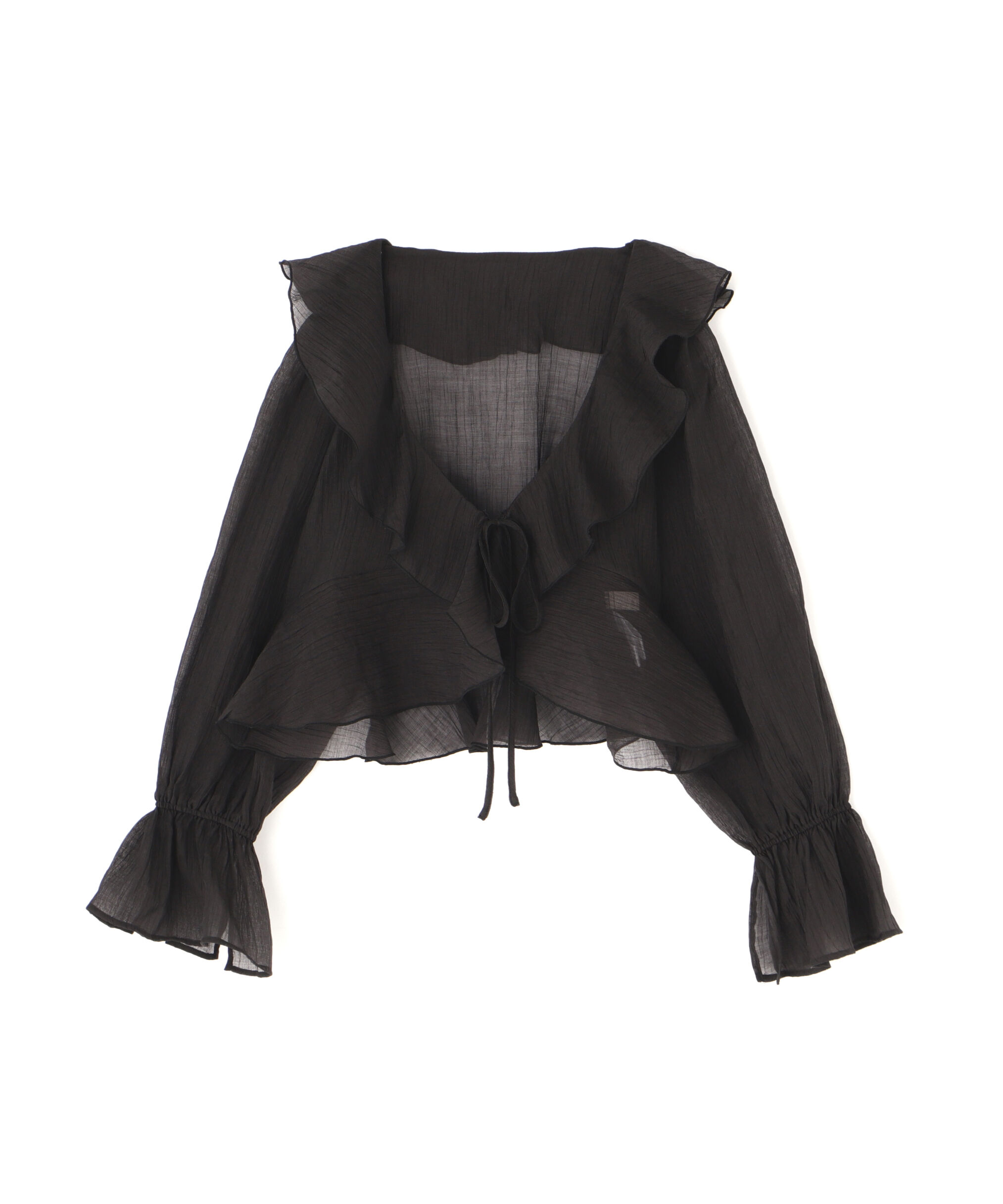  「シアーワッシャーフリルブラウス」|シャツ・ブラウス|