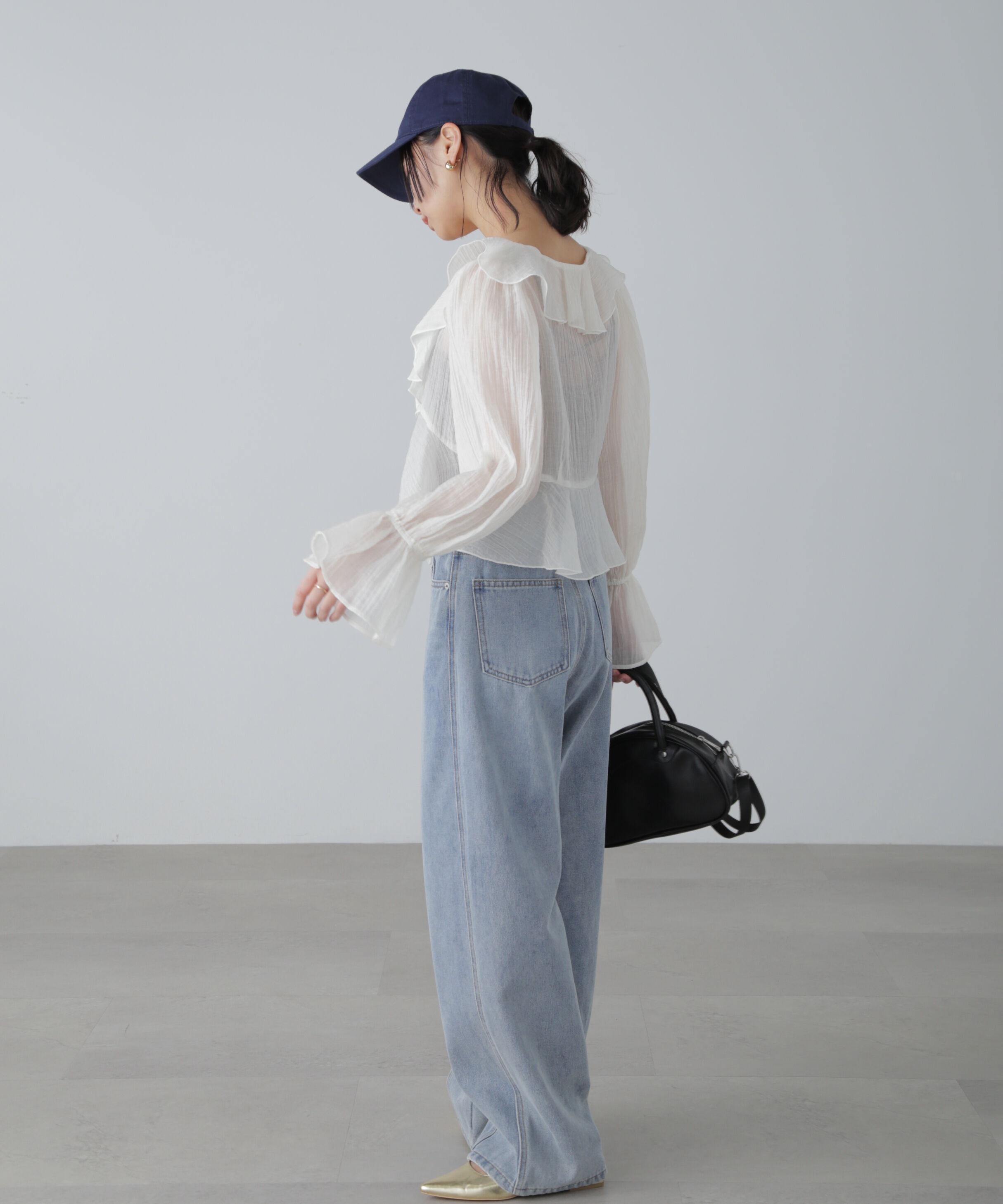  「シアーワッシャーフリルブラウス」|シャツ・ブラウス|