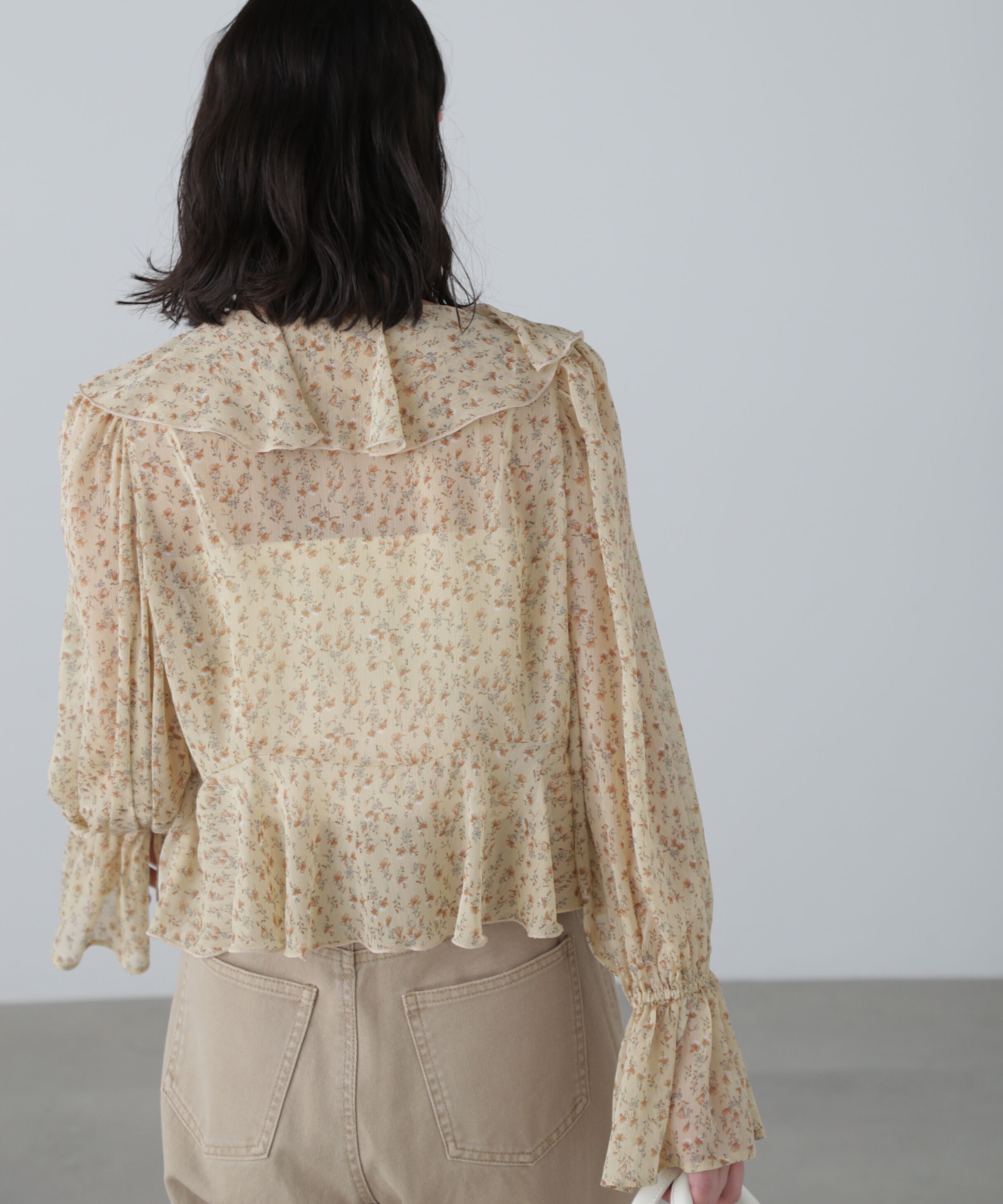  「シアーワッシャーフリルブラウス」|シャツ・ブラウス|