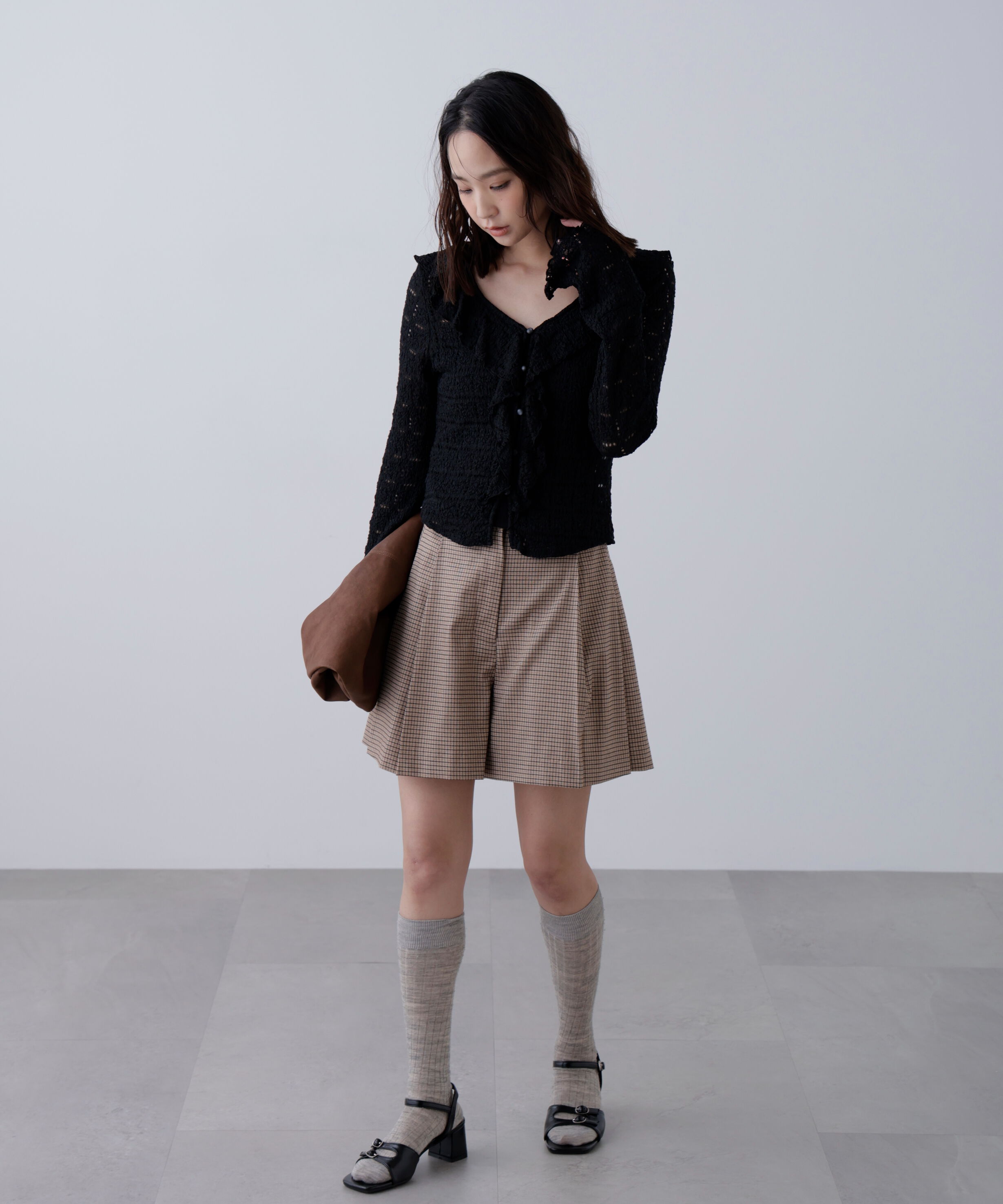  「〈セットアップ対応〉ツータックキュロットパンツ」|その他|