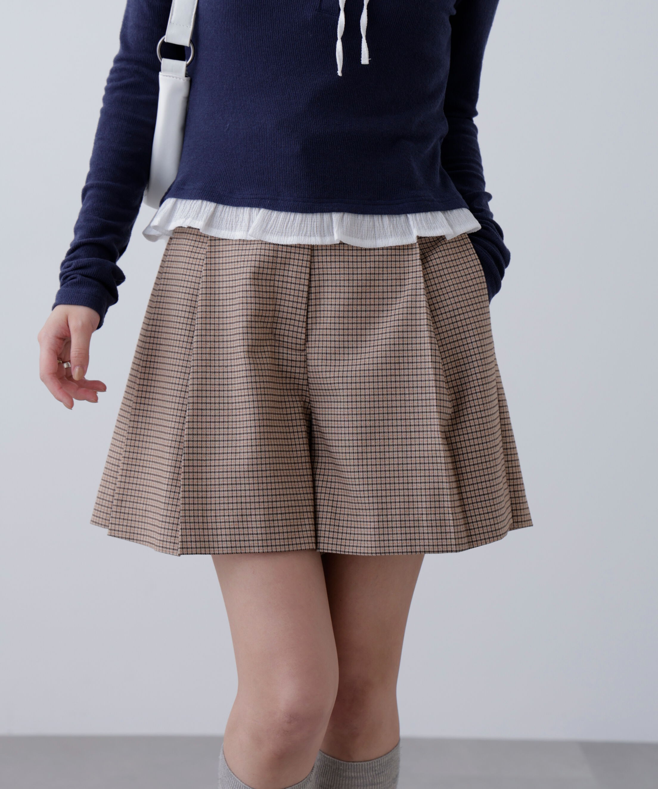  「〈セットアップ対応〉ツータックキュロットパンツ」|その他|