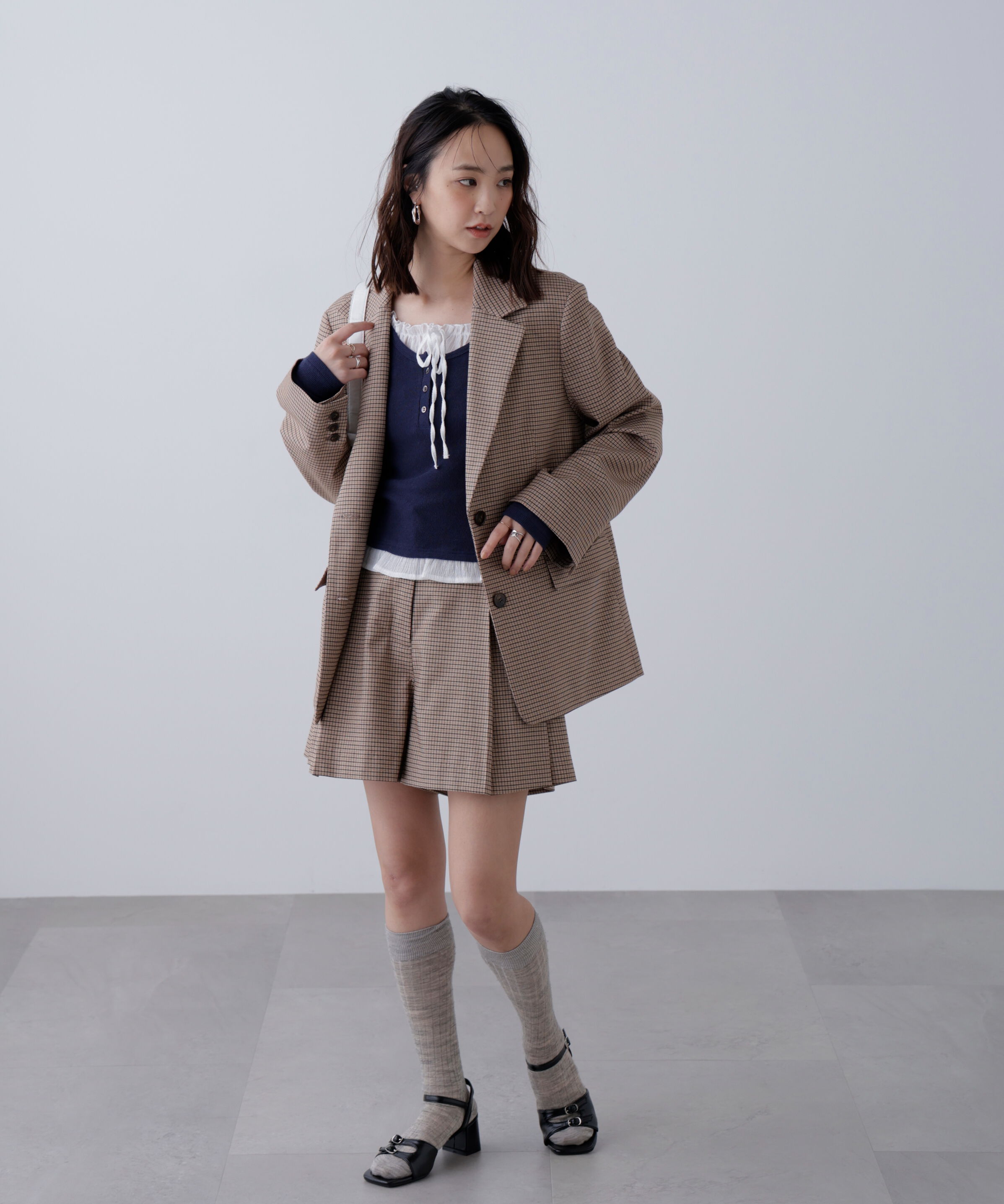  「〈セットアップ対応〉ツータックキュロットパンツ」|その他|