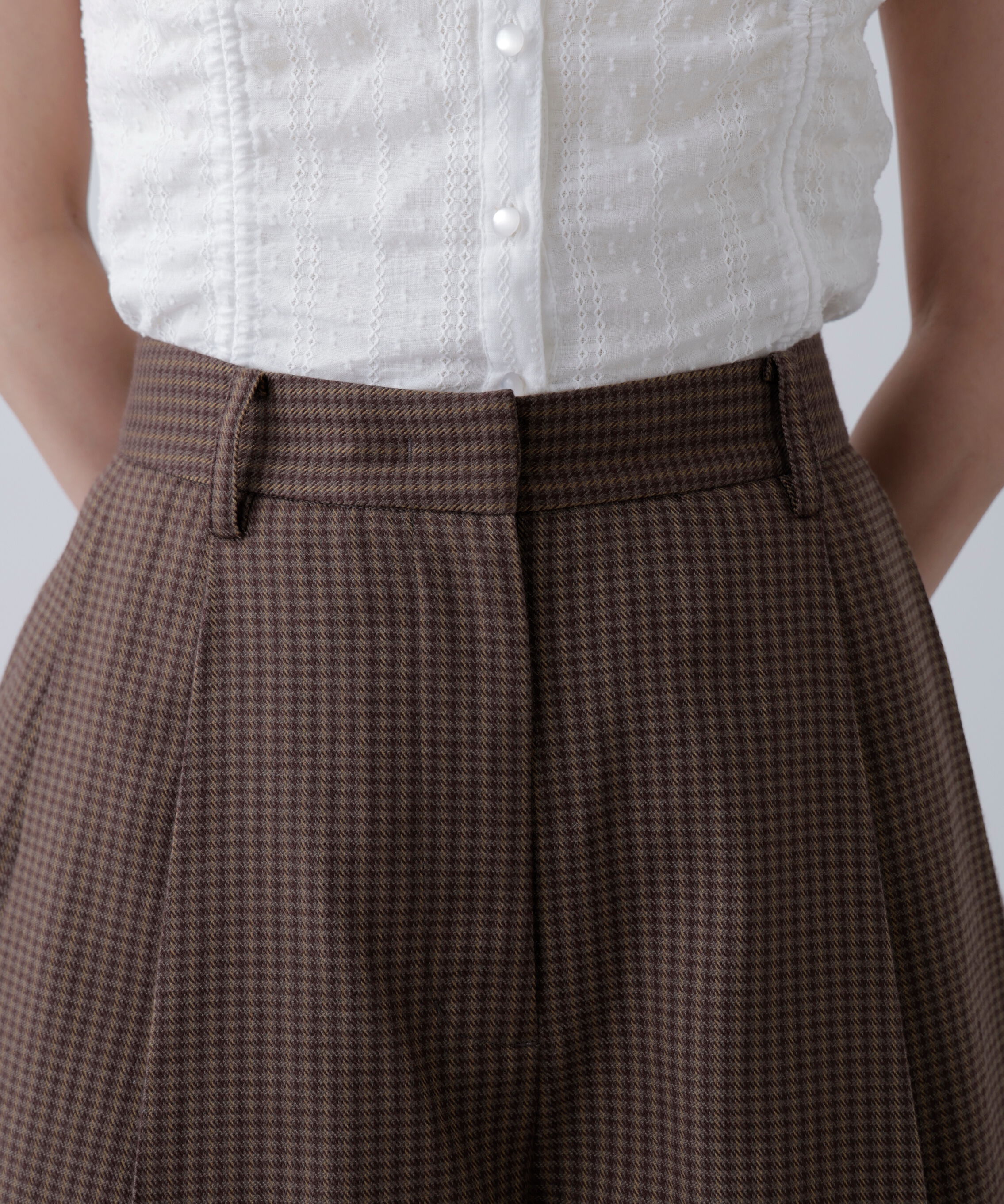  「〈セットアップ対応〉ツータックキュロットパンツ」|その他|