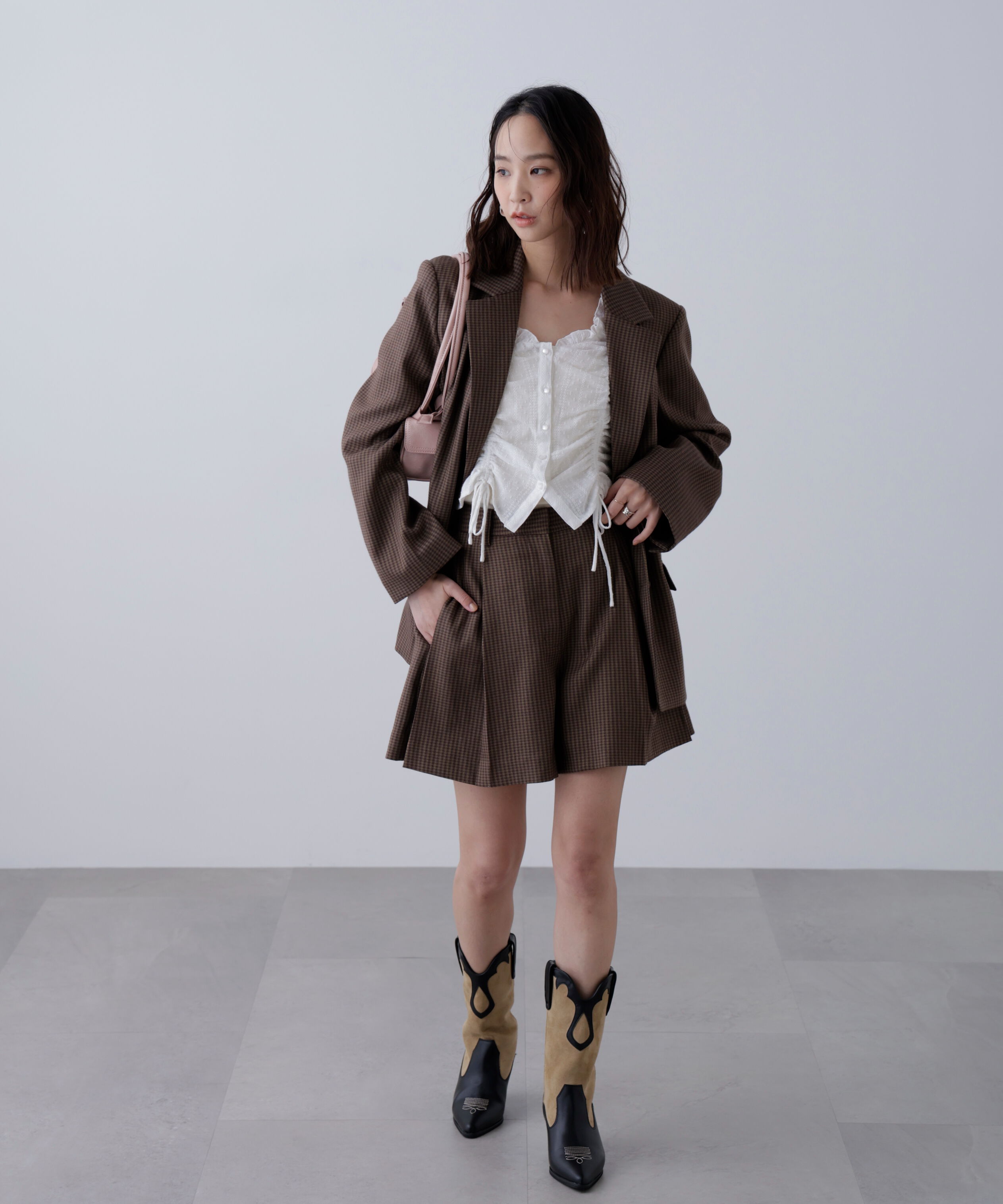  「〈セットアップ対応〉ツータックキュロットパンツ」|その他|