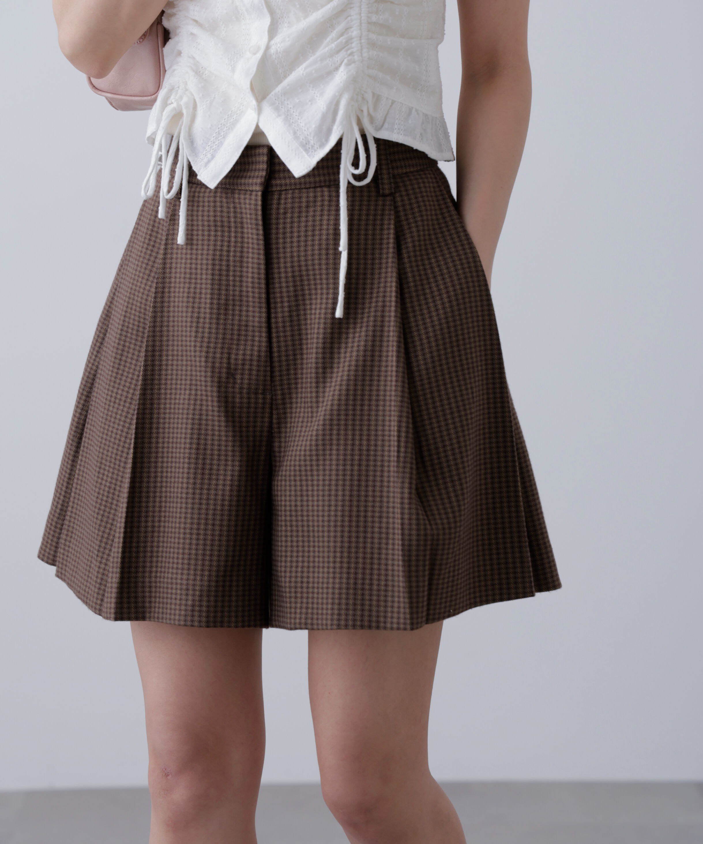  「〈セットアップ対応〉ツータックキュロットパンツ」|その他|