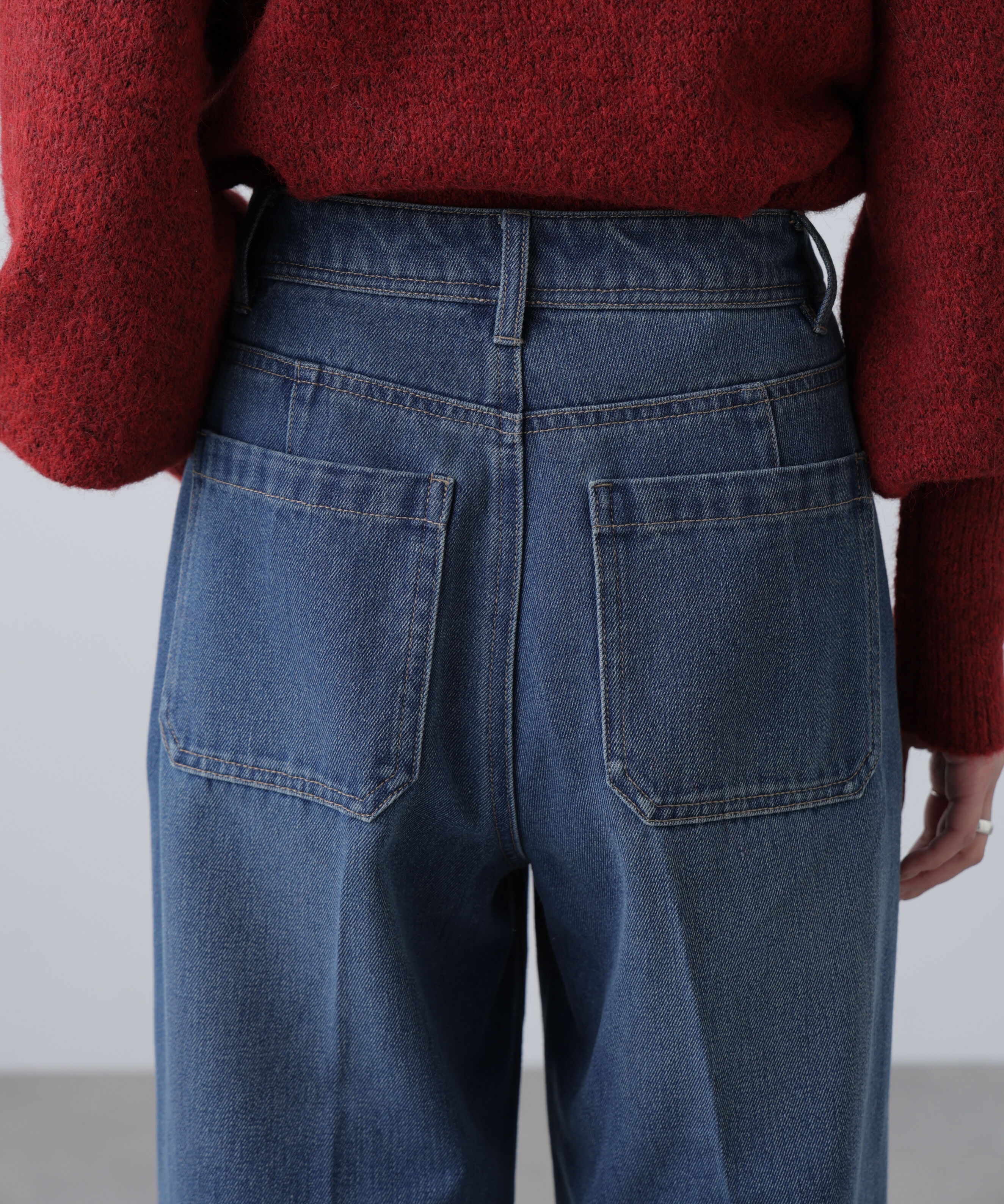  「フロントポケットソフトバギーデニムパンツ」|その他|