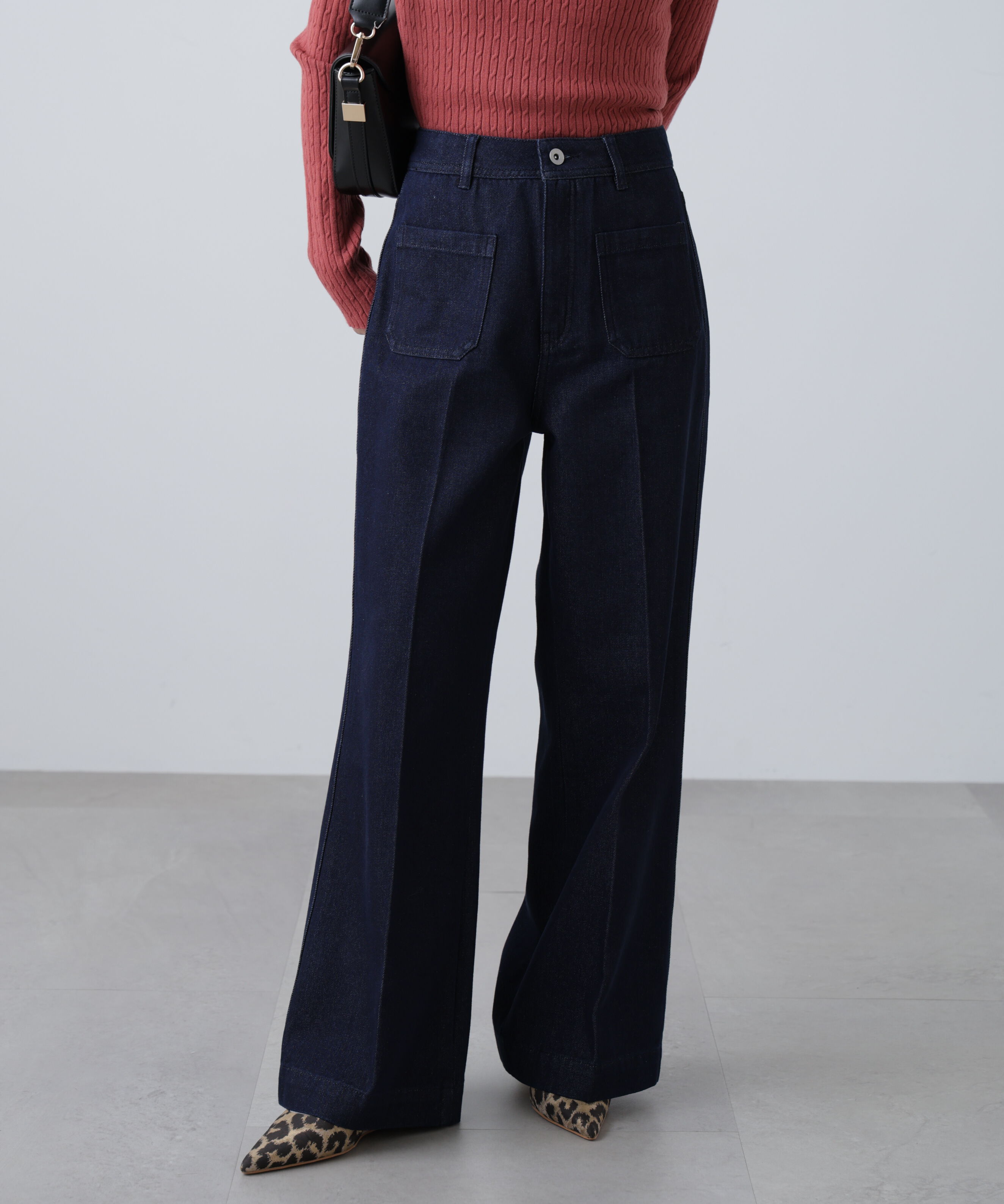  「フロントポケットソフトバギーデニムパンツ」|その他|