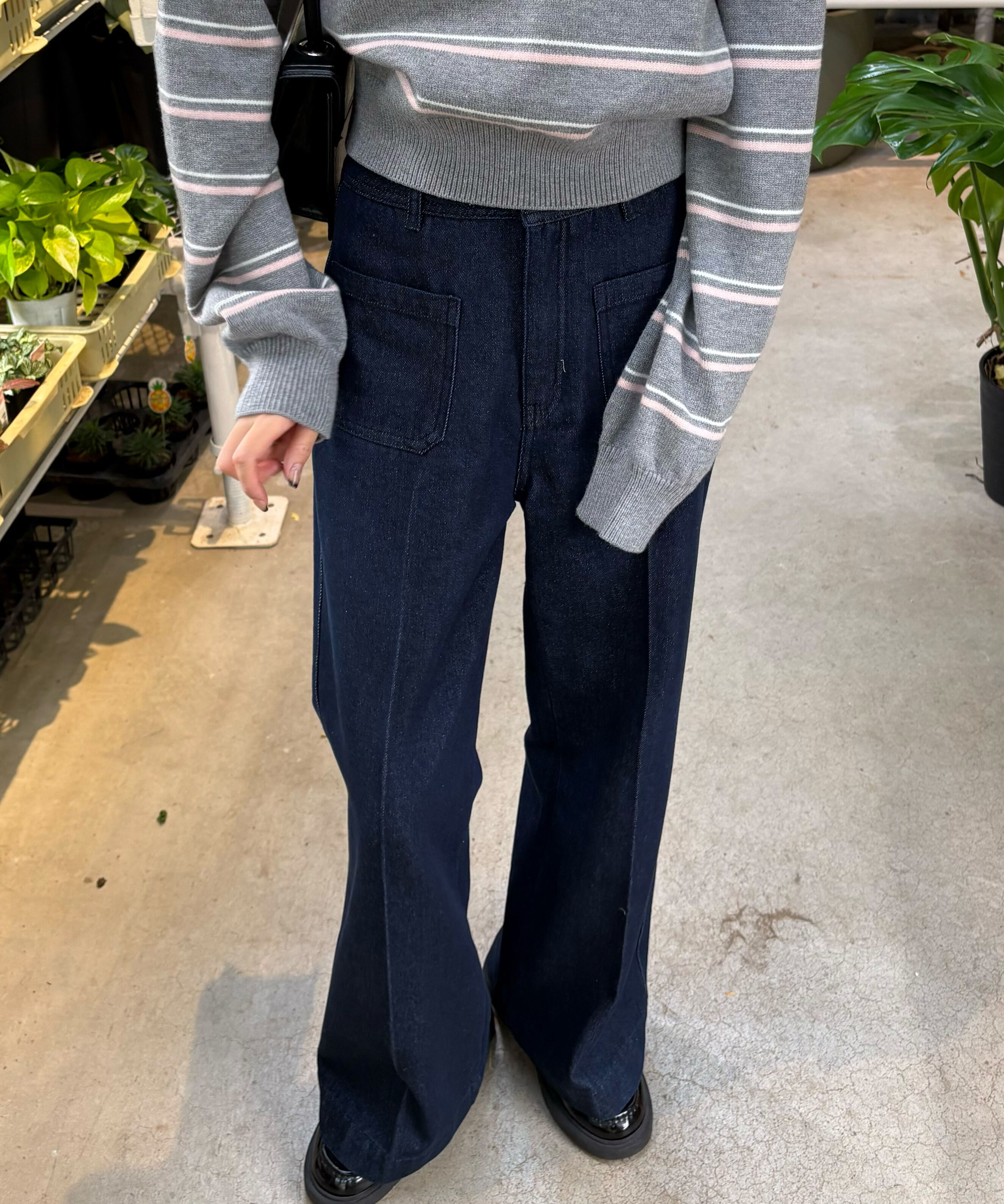  「フロントポケットソフトバギーデニムパンツ」|その他|