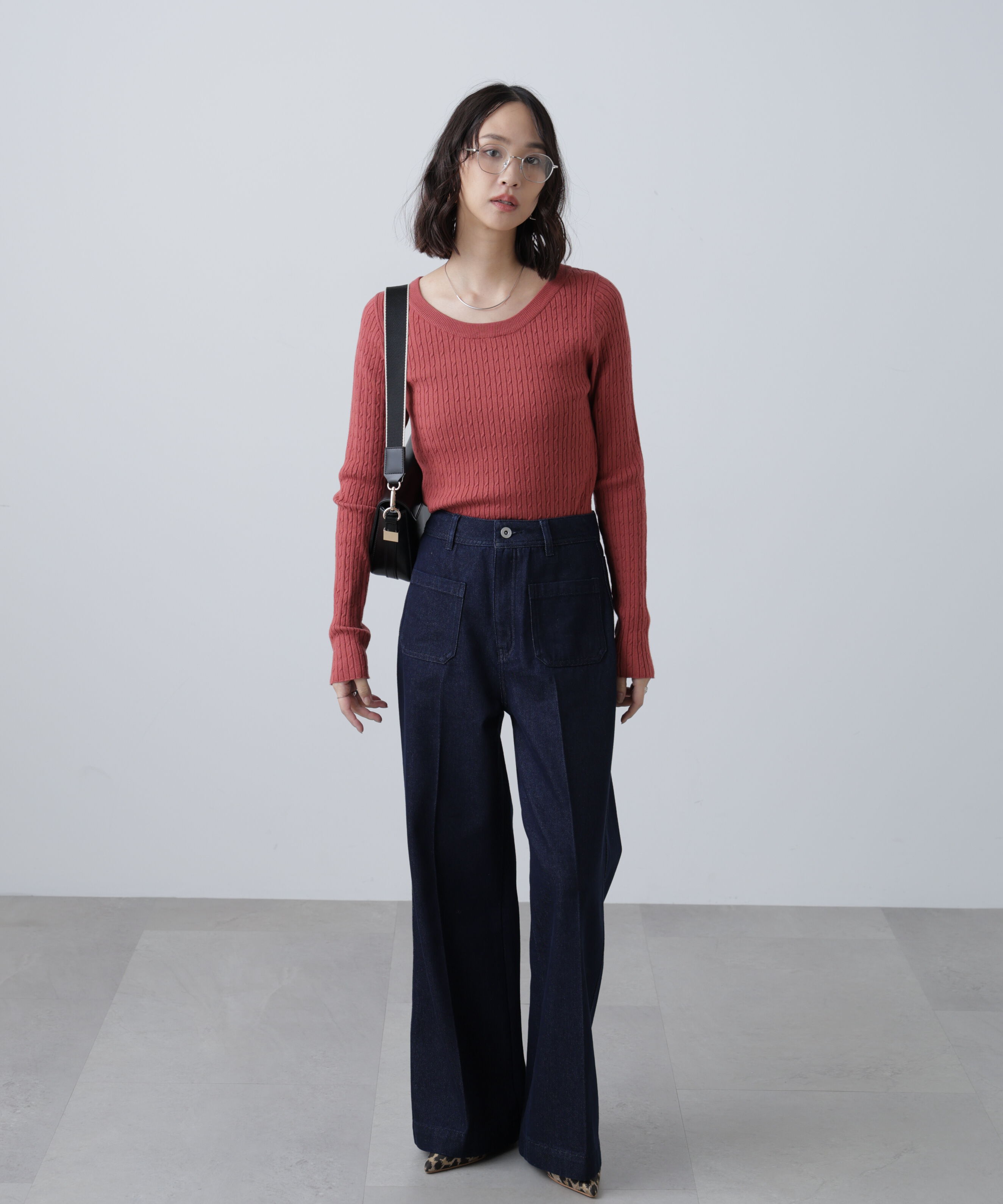  「フロントポケットソフトバギーデニムパンツ」|その他|