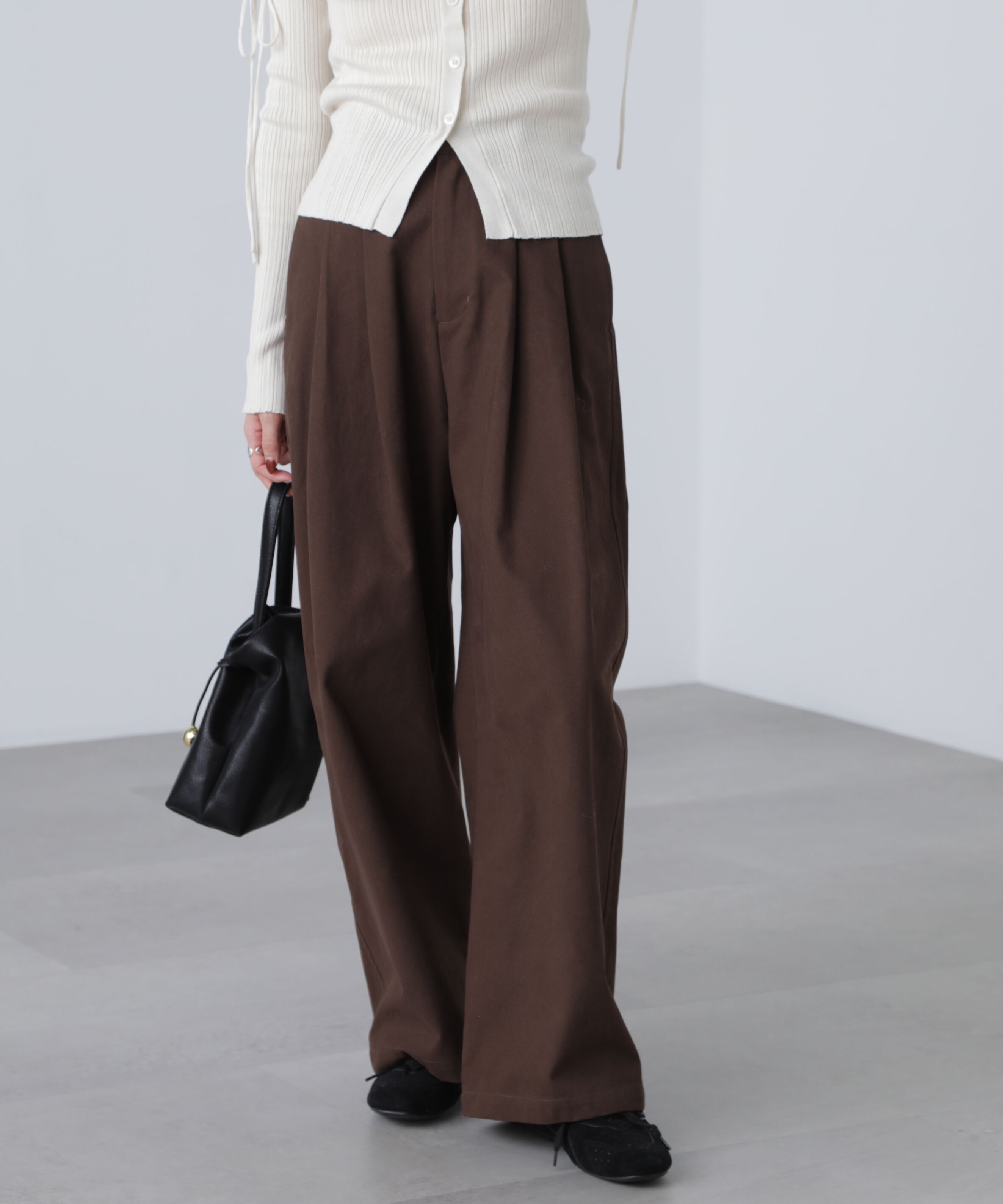  「微起毛ツータックボリュームパンツ」|その他|