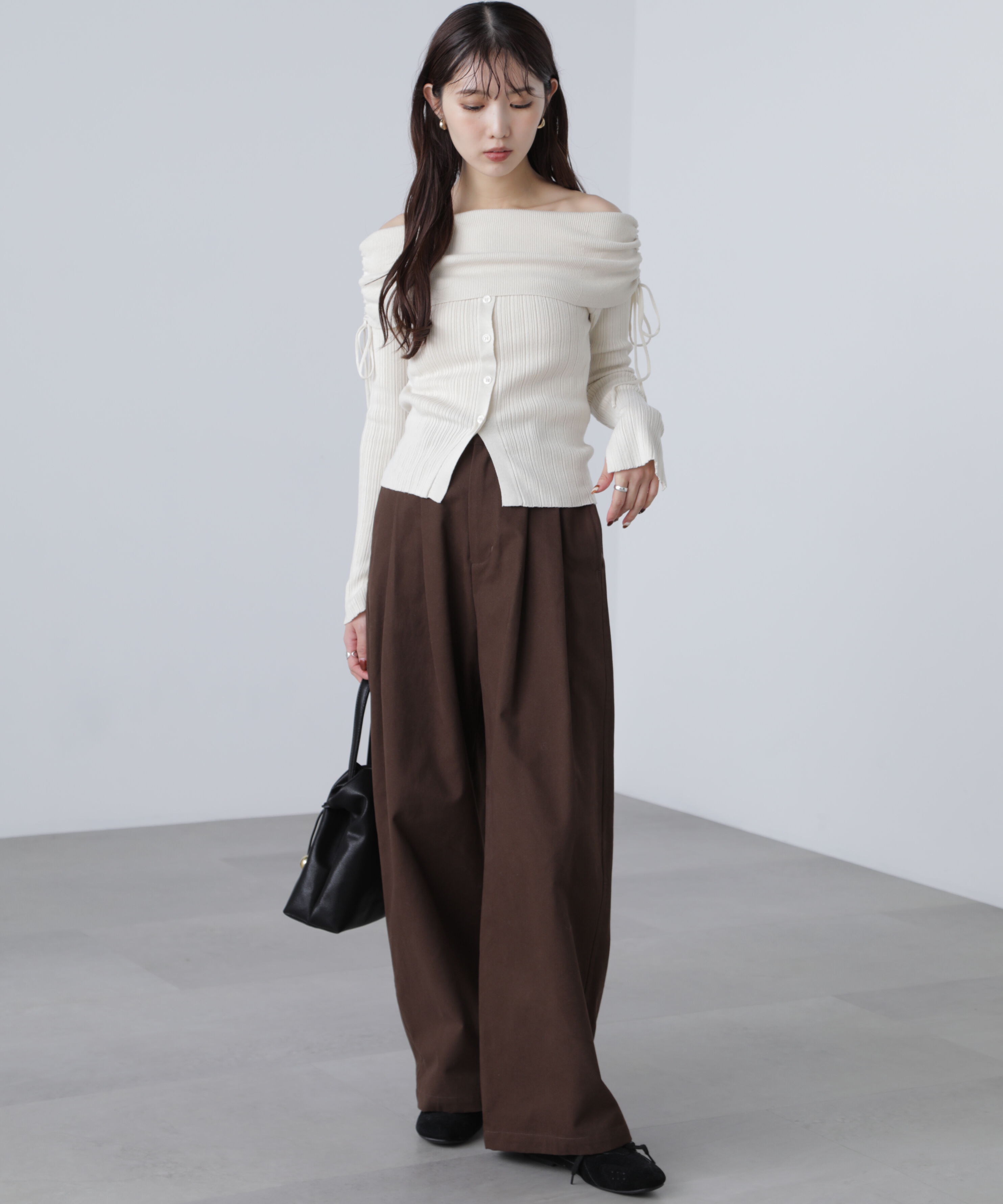  「微起毛ツータックボリュームパンツ」|その他|