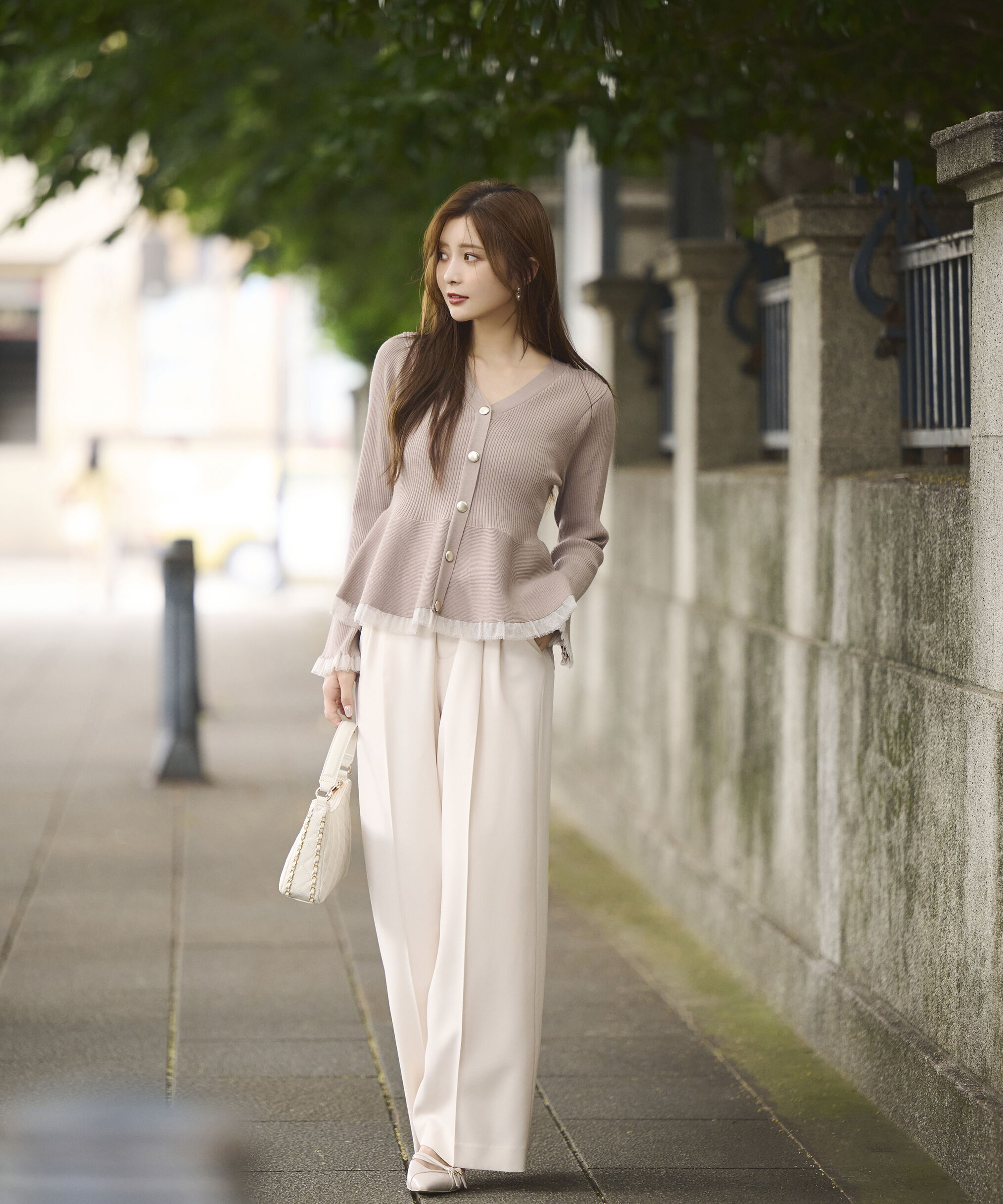 PROPORTION BODY DRESSING「ハイウエストワイドパンツ 25AW」|その他|エクリュ1