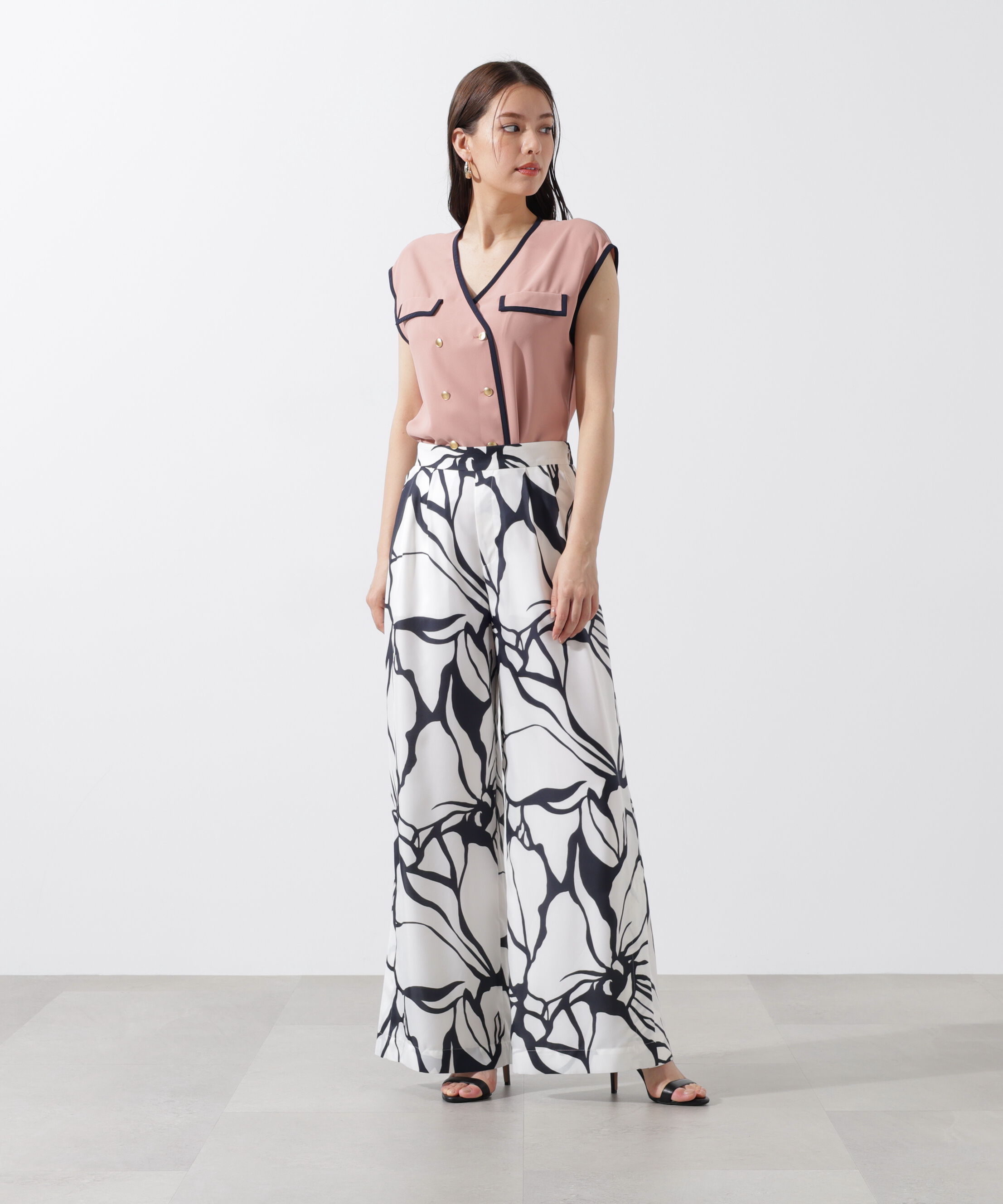  「アートフラワープリントパンツ」|その他|