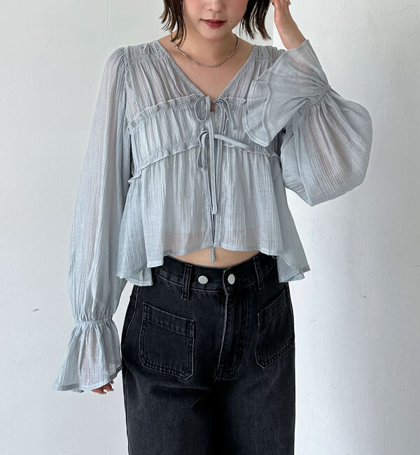 archives「楊柳シャーリングショートブラウス」|シャツ・ブラウス|