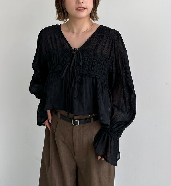 archives「楊柳シャーリングショートブラウス」|シャツ・ブラウス|