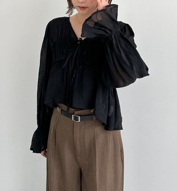 archives「楊柳シャーリングショートブラウス」|シャツ・ブラウス|