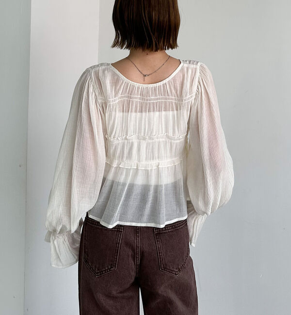 archives「楊柳シャーリングショートブラウス」|シャツ・ブラウス|