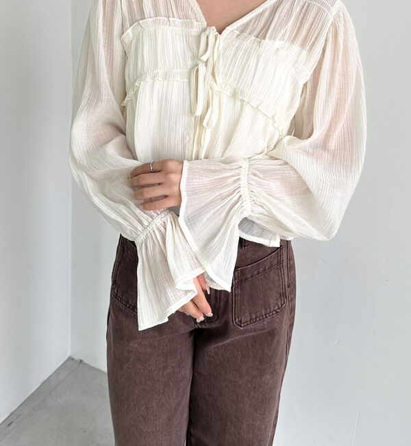 archives「楊柳シャーリングショートブラウス」|シャツ・ブラウス|