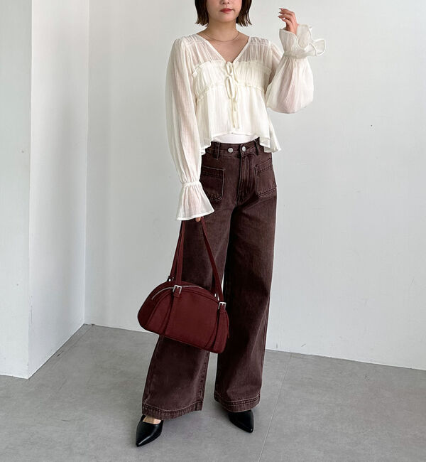 archives「楊柳シャーリングショートブラウス」|シャツ・ブラウス|