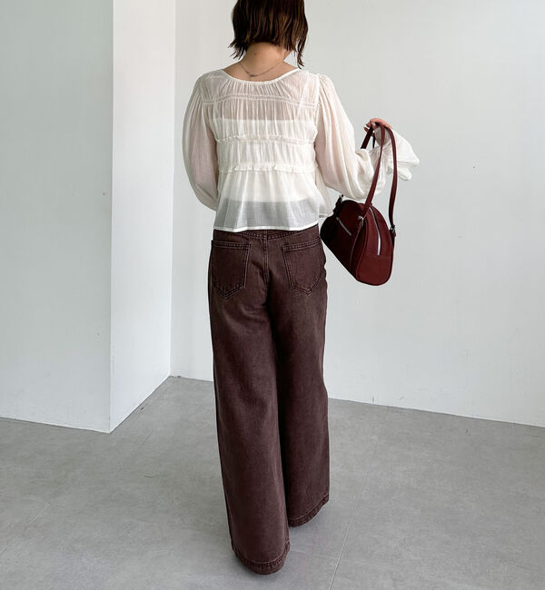 archives「楊柳シャーリングショートブラウス」|シャツ・ブラウス|