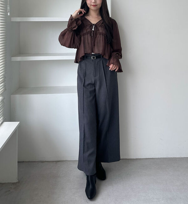 archives「楊柳シャーリングショートブラウス」|シャツ・ブラウス|