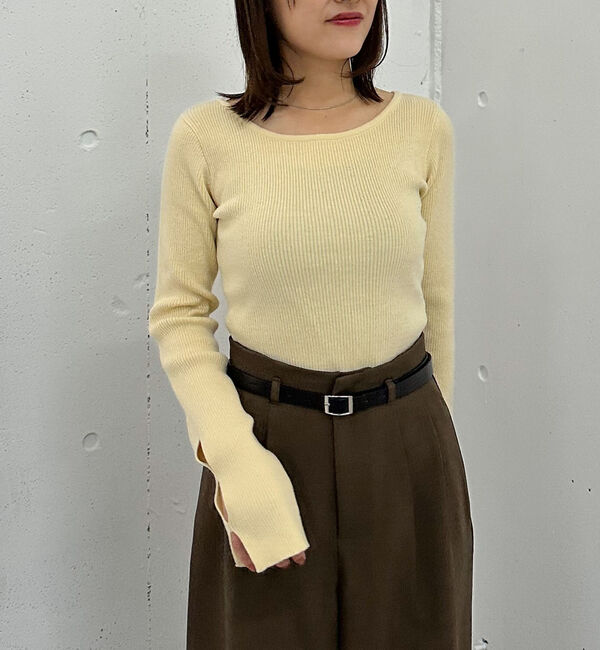 archives「２ｗａｙホールリブニットプルオーバー」|ニット・セーター|YELLOW