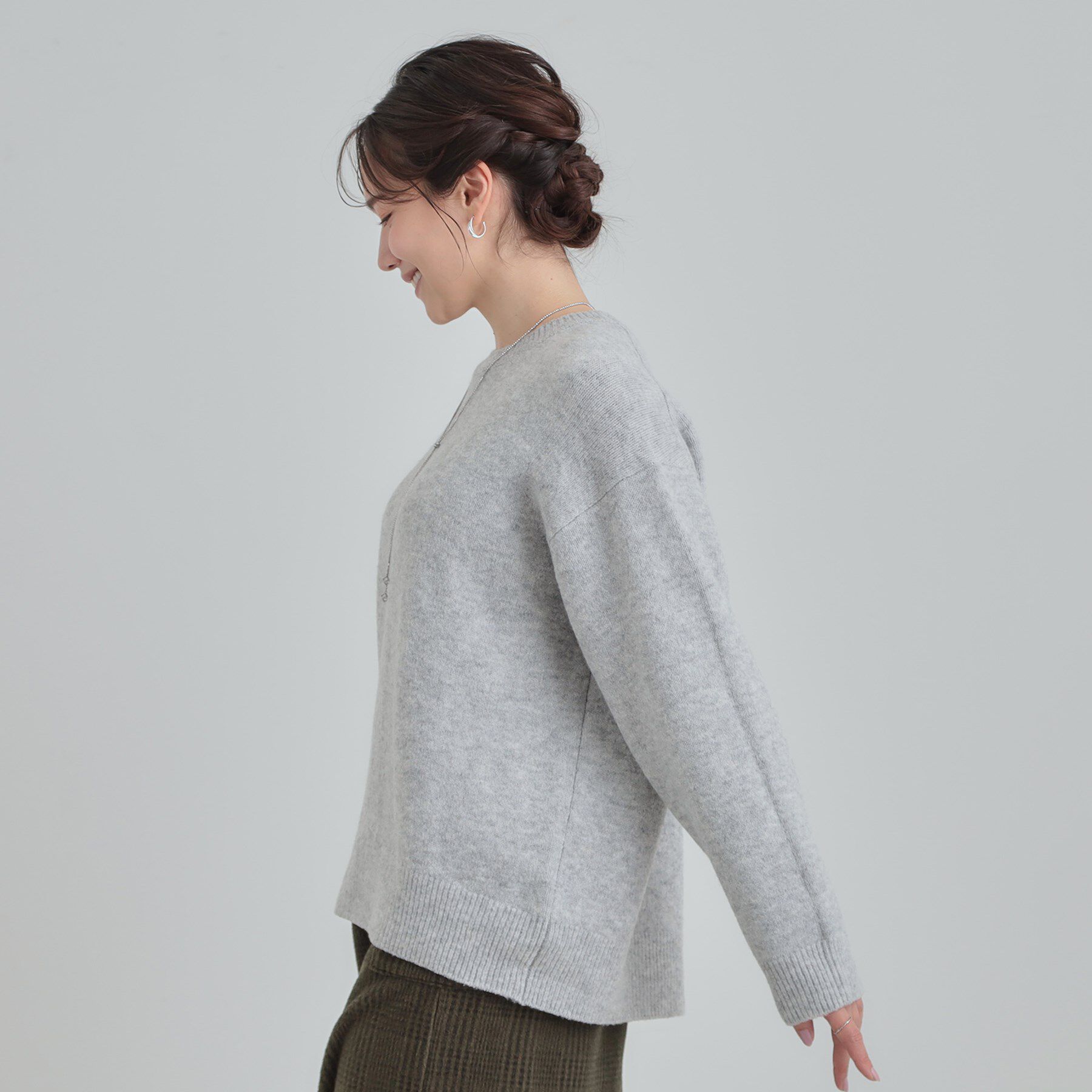 SHOO･LA･RUE「【洗濯機可/S-LL】選べる８色で色違いも欲しくなる ふんわりゆるニット」|ニット・セーター|