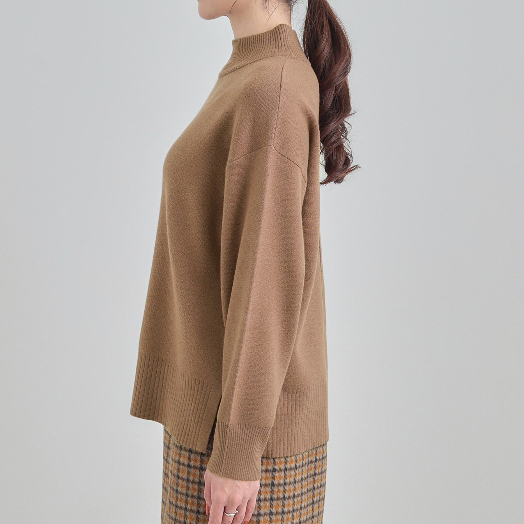 SHOO･LA･RUE「【洗濯機可/S-LL】もちもちハイネックニット」|ニット・セーター|