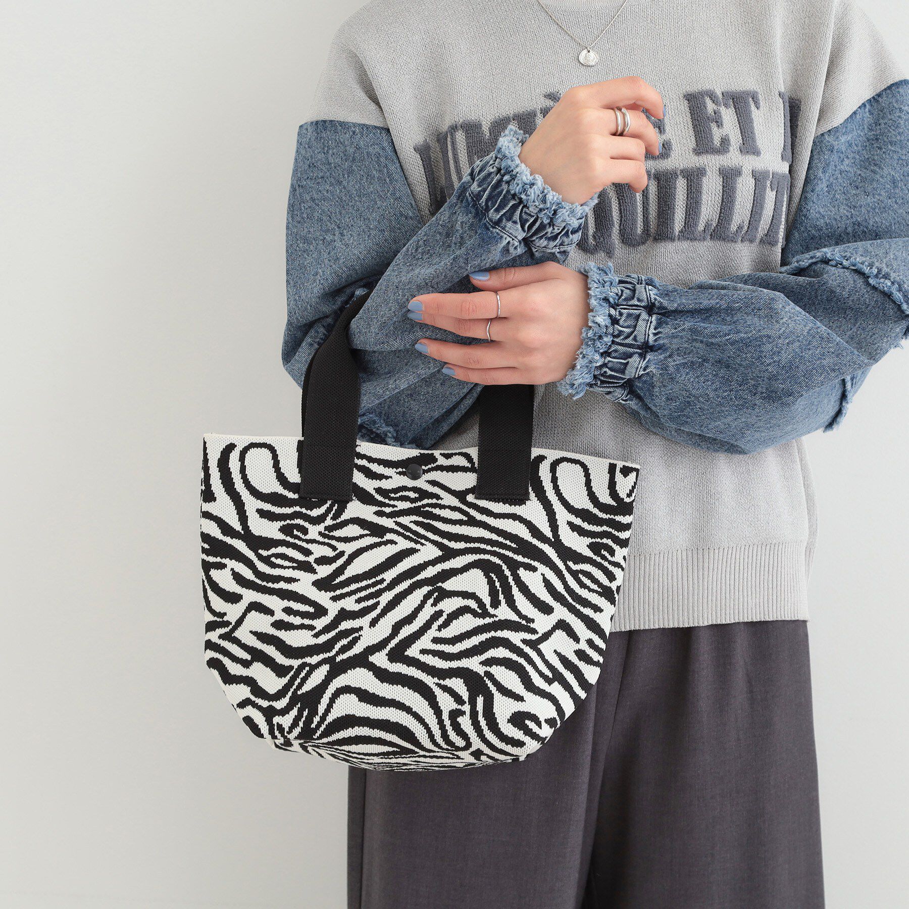 SHOO･LA･RUE「ニットランチトートバッグ」|トートバッグ|