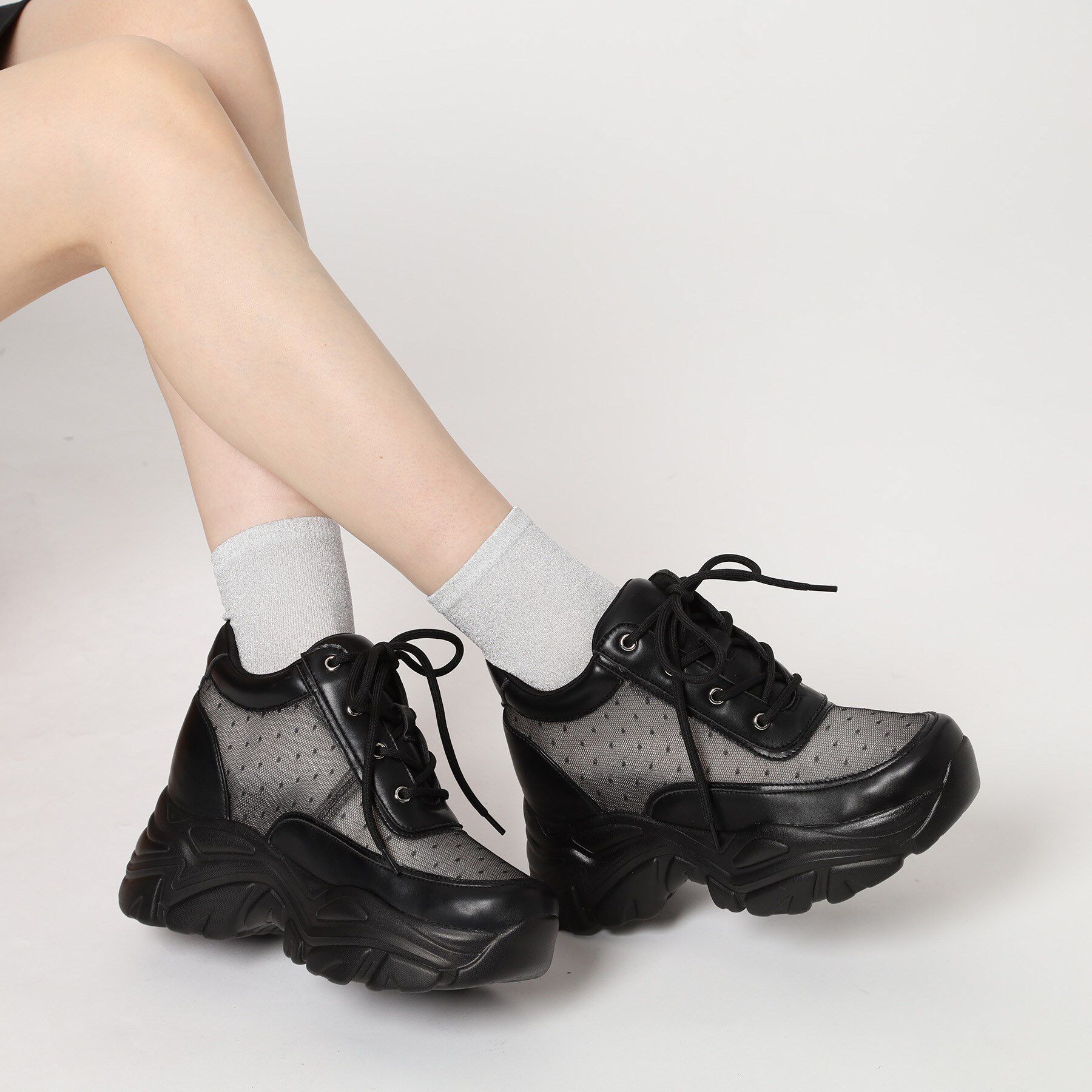 ESPERANZA「きゅんフィットインソールチュールリボンスニーカー」|スニーカー|