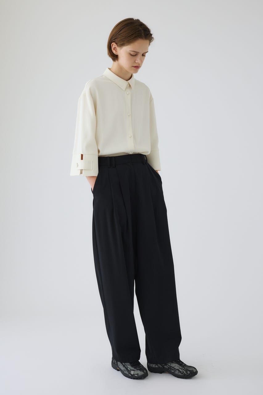 RIM.ARK 「W tuck wide slacks」|その他|BLK