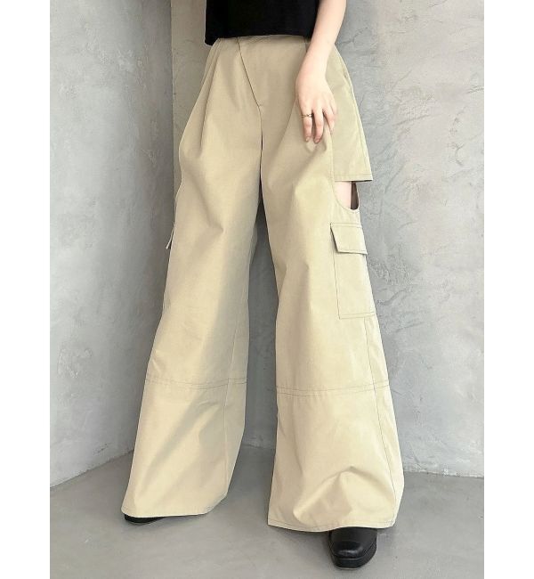 dazzlin「サイドオープンカーゴワイドパンツⅡ」|その他|ベージュ