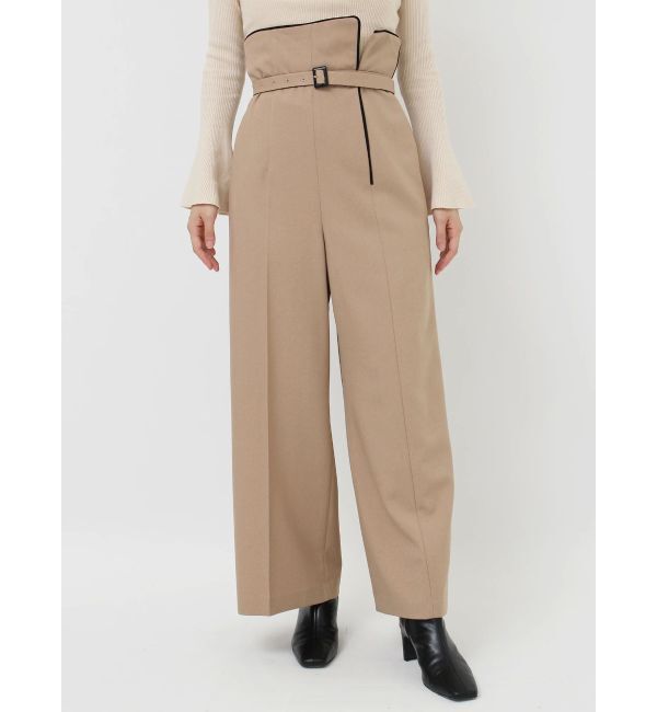 LAGUNAMOON「バイカラーラペルワイドパンツ」|その他|