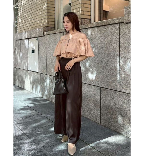 LAGUNAMOON「シルエットタックワイドパンツ」|その他|