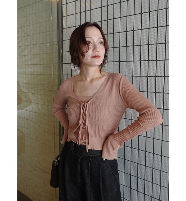 LAGUNAMOON「スパークラメリボンニットアンサンブル」|ニット・セーター|