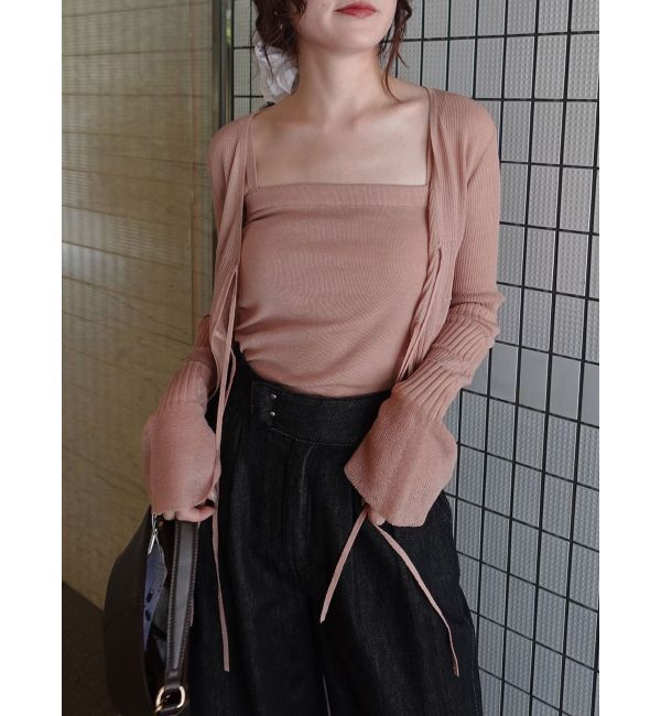 LAGUNAMOON「スパークラメリボンニットアンサンブル」|ニット・セーター|