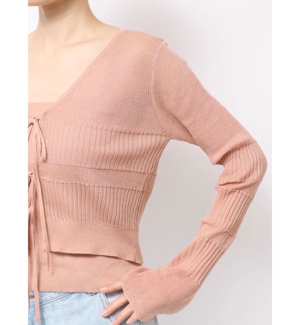 LAGUNAMOON「スパークラメリボンニットアンサンブル」|ニット・セーター|