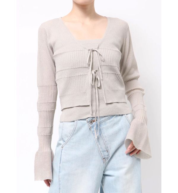 LAGUNAMOON「スパークラメリボンニットアンサンブル」|ニット・セーター|