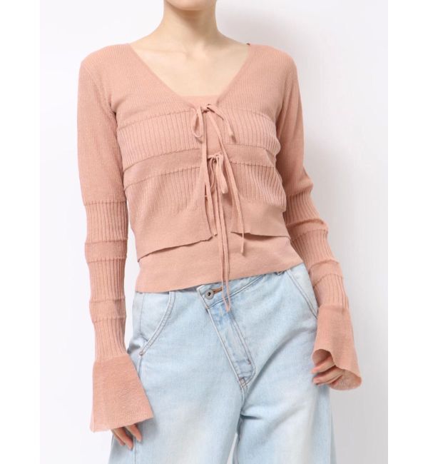 LAGUNAMOON「スパークラメリボンニットアンサンブル」|ニット・セーター|