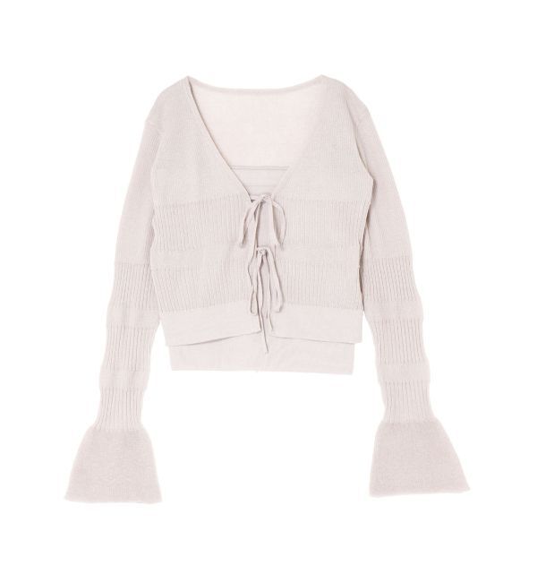 LAGUNAMOON「スパークラメリボンニットアンサンブル」|ニット・セーター|