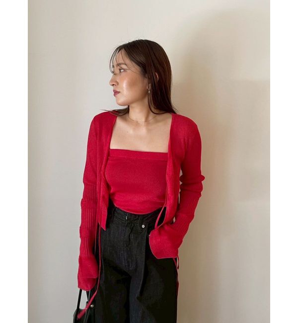 LAGUNAMOON「スパークラメリボンニットアンサンブル」|ニット・セーター|