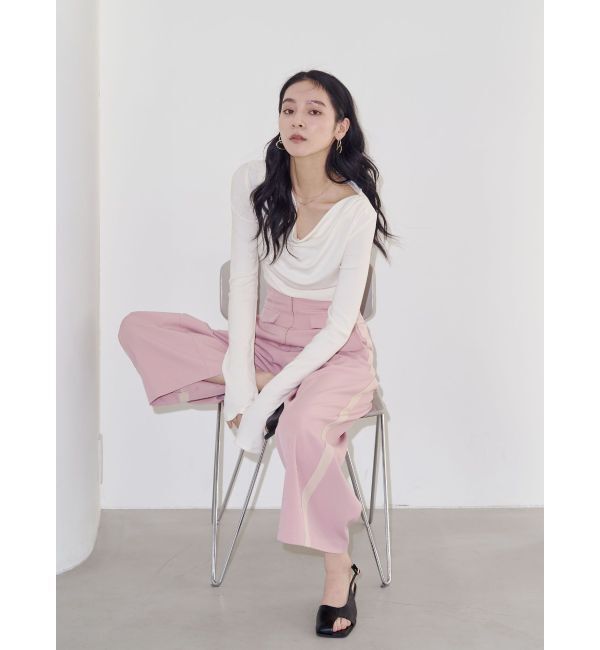 LAGUNAMOON「フロントジップラインパンツ」|その他|ピンク