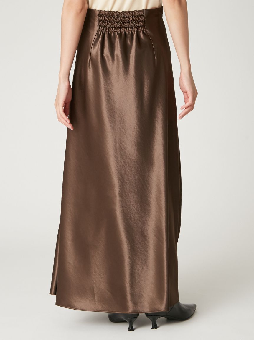 FRAY I.D「ハイウエストサテンナロースカート」|スカート|