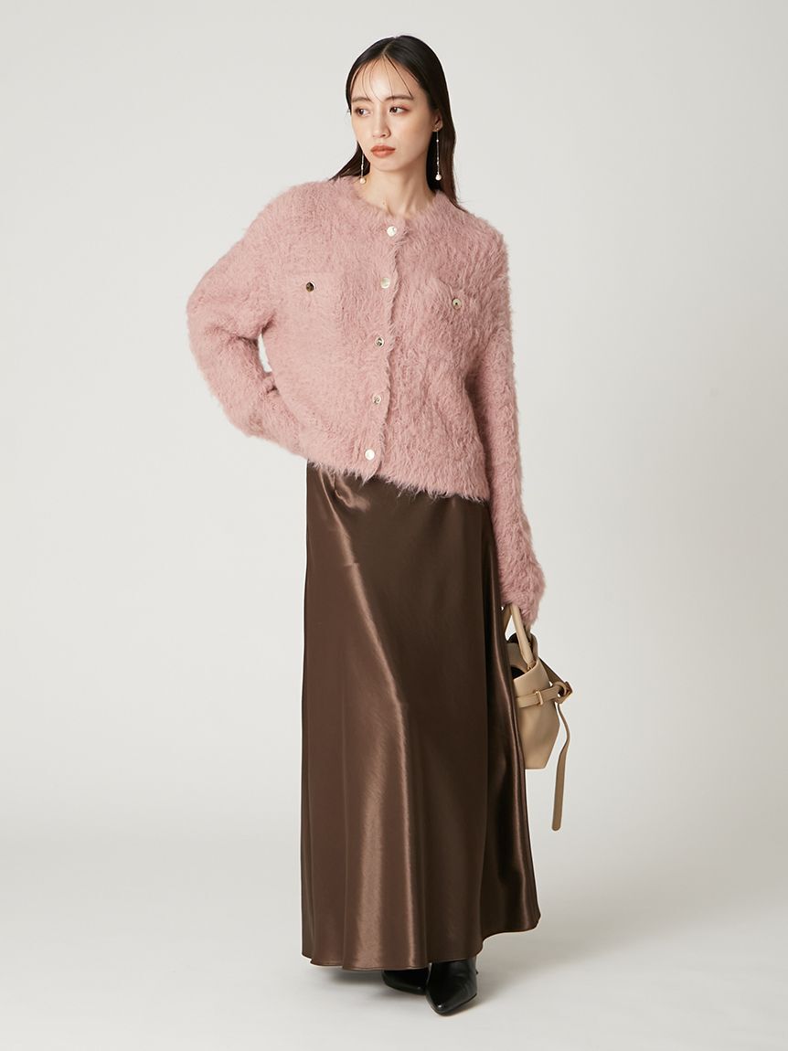 FRAY I.D「ハイウエストサテンナロースカート」|スカート|