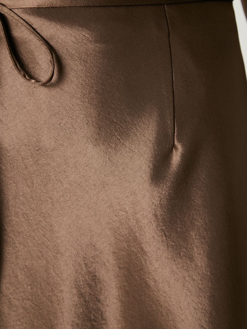 FRAY I.D「ハイウエストサテンナロースカート」|スカート|