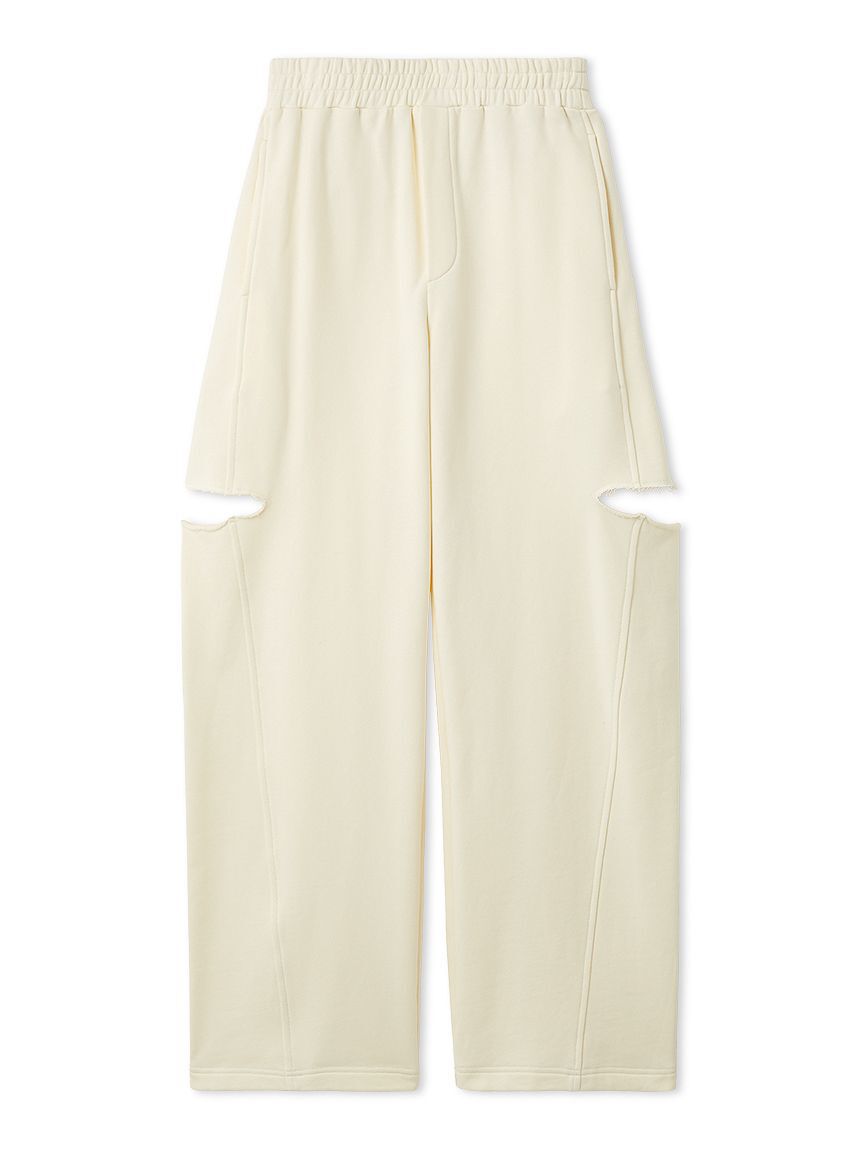 FRAY I.D「カットアウトスウェットパンツ」|チノ|