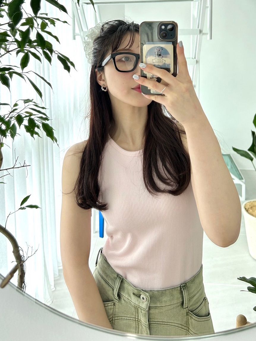 LILY BROWN Lingerie「【LILY BROWN Lingerie】カップインアメスリ/サントーニ」|タンクトップ|