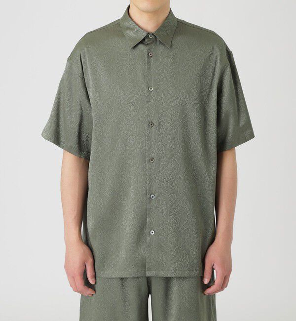  「サテンジャカード ショートスリーブシャツ」|シャツ・ブラウス|