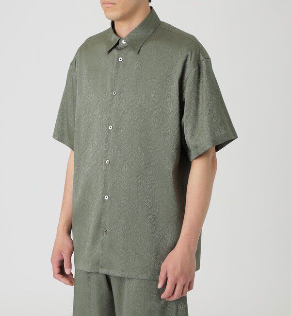  「サテンジャカード ショートスリーブシャツ」|シャツ・ブラウス|